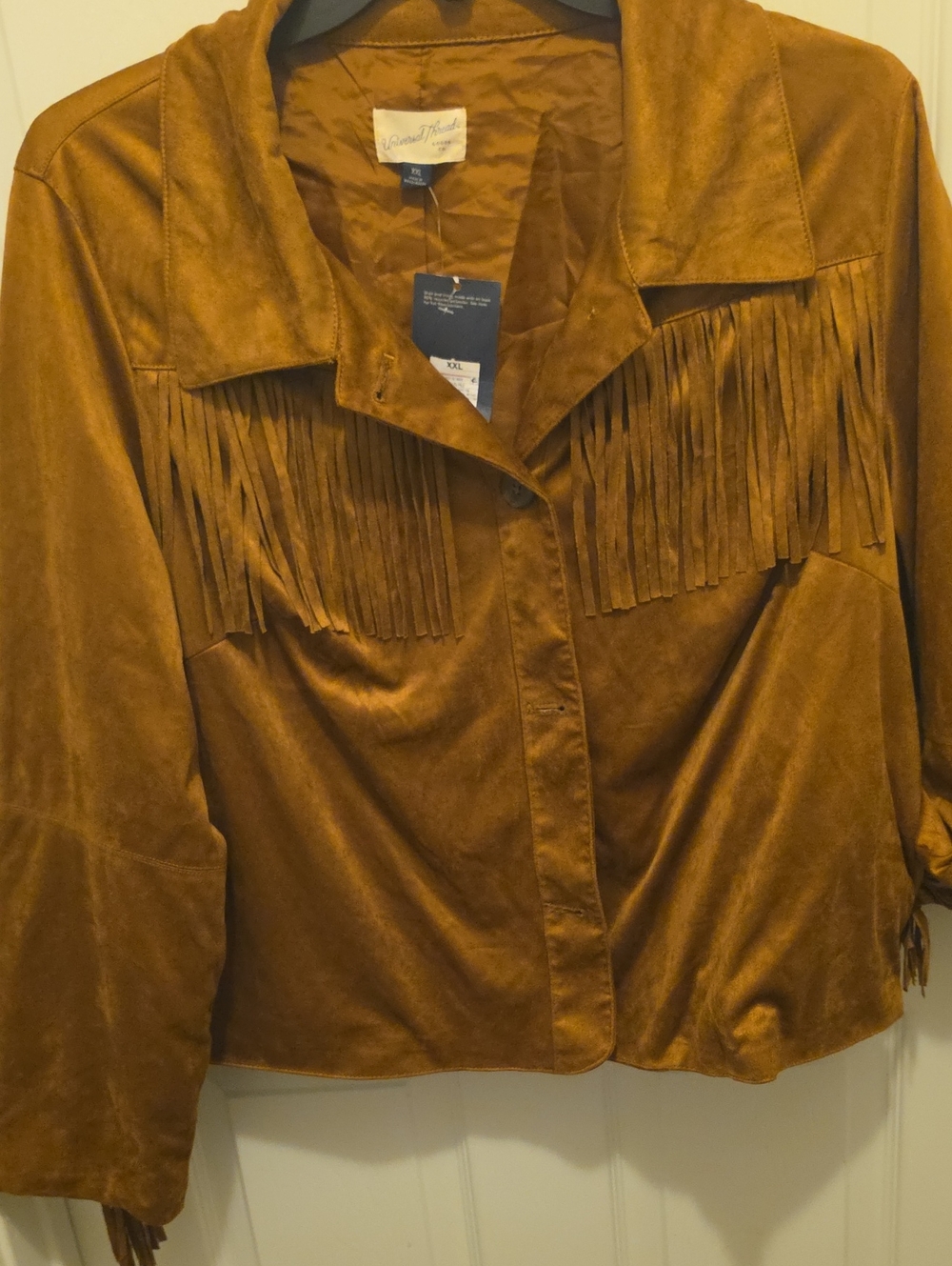 Universal Thread Western Fringe Faux Suede Fashion Jacket
